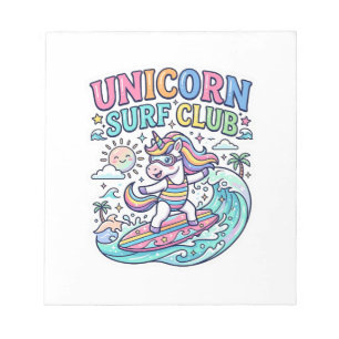 Bloco De Notas Clube de Surf Unicórnio