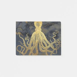 Bloco De Notas Coastage Vintage Dourado Octopus Ink Aquarela