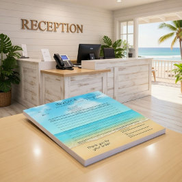 Bloco De Notas Coastal Vacation Property Receipt Pad