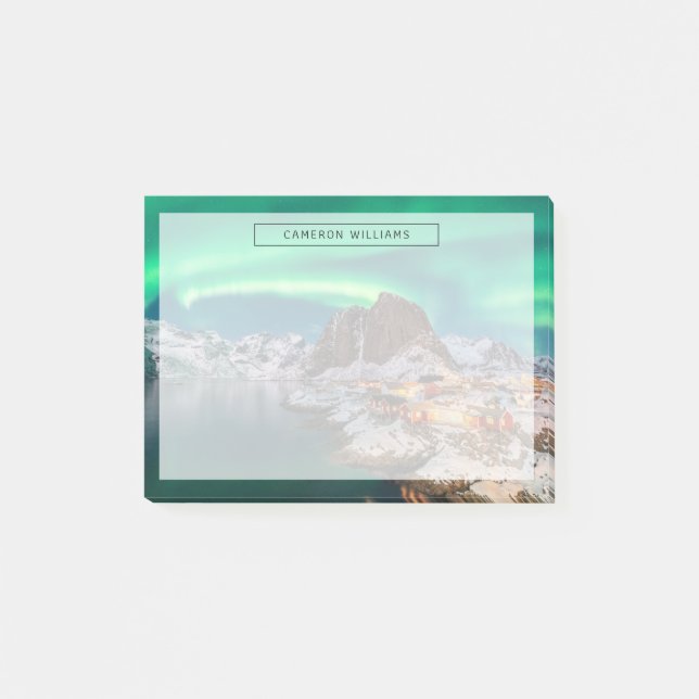 Bloco De Notas Coastline | Lofoten Islands, Hamnoy, Noruega (Frente)