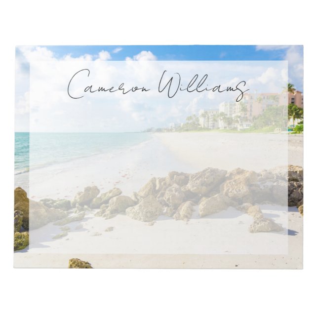 Bloco De Notas Coastline | Naples Pier, Southwest Florida (Frente)