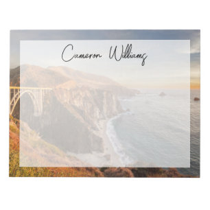 Bloco De Notas Coastline Ponte Bixby, Grande Sur Califórnia