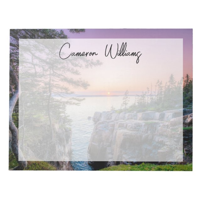 Bloco De Notas Coastline | Ravens Nest Acadia National Park Maine (Frente)