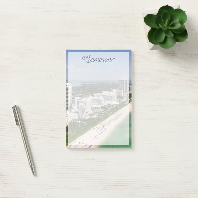 Bloco De Notas Coastline | Urban Beach, Miami, Florida (Escritótio)