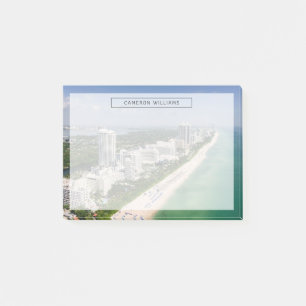 Bloco De Notas Coastline Urban Beach, Miami, Florida