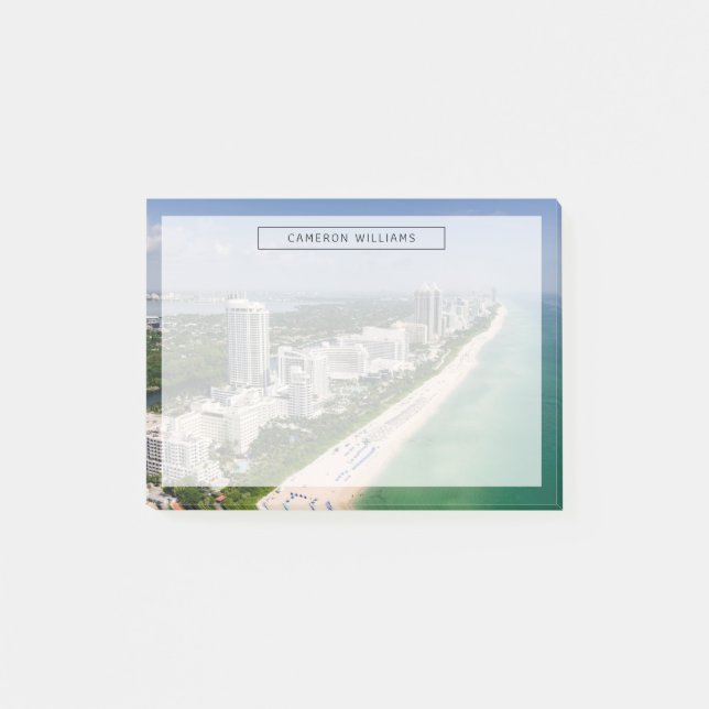 Bloco De Notas Coastline | Urban Beach, Miami, Florida (Frente)