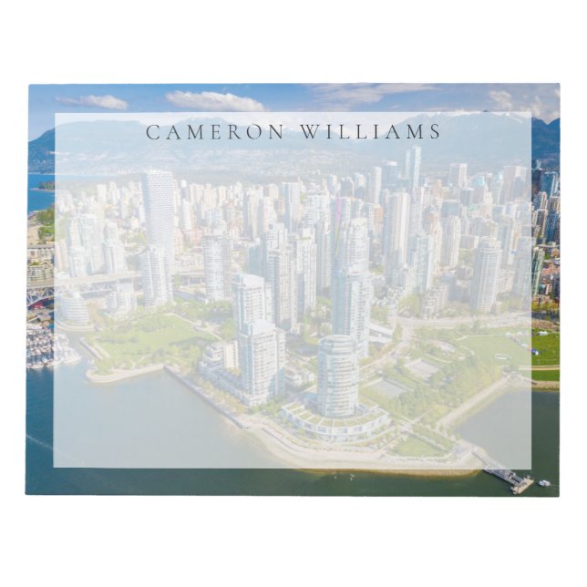 Bloco De Notas Coastline | Vancouver, Colúmbia Britânica, Canadá (Frente)