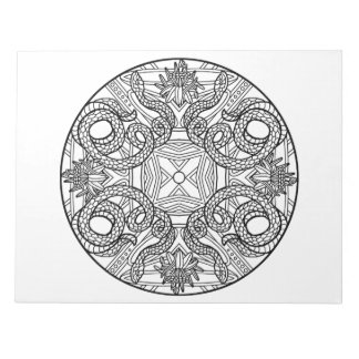Bloco De Notas Cobra Mandala Coloring Book Pad