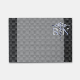 Bloco De Notas Cobras Registrados de Enfermeiro RN Silver Caduceu