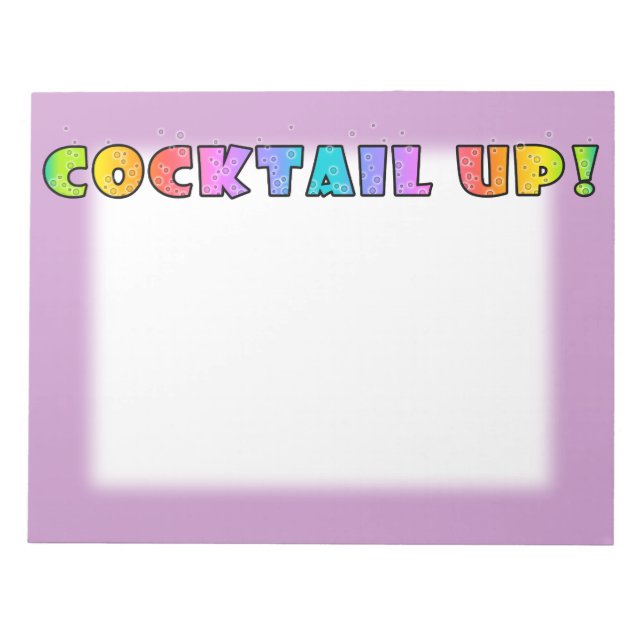 BLOCO DE NOTAS COCKTAIL! NOTEPAD GRANDE (Frente)