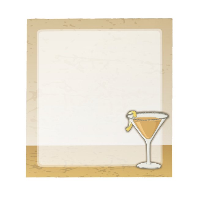Bloco De Notas cocktail Sidecar (Frente)