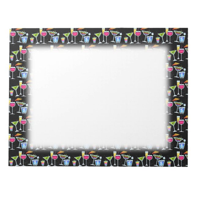 BLOCO DE NOTAS COCKTAILS PARA CIMA! NOTEPAD GRANDE (Frente)