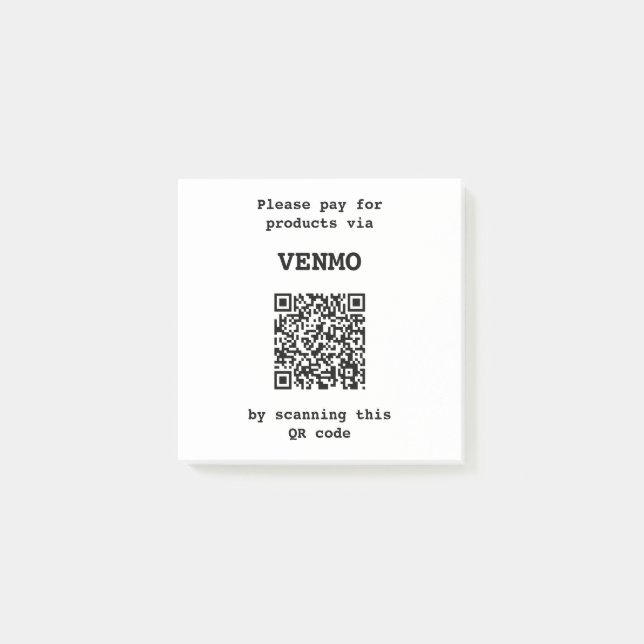 Bloco De Notas Código QR da plataforma de pagamento personalizáve (Frente)