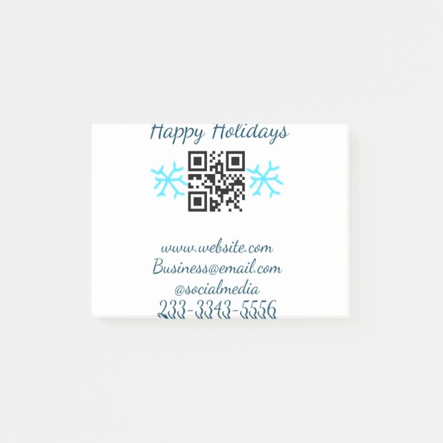 Bloco De Notas código QR personalizado simples adicione o texto d (Frente)