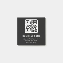 Bloco De Notas Código QR personalizável e design de texto editáve