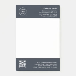 Bloco De Notas Código QR Scan | Logotipo Empresarial Profissional