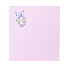 Bloco De Notas Coelhinho da Páscoa roxo de dança