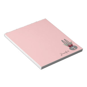 Bloco De Notas Coelhinho Rosa Bonito Personalizado