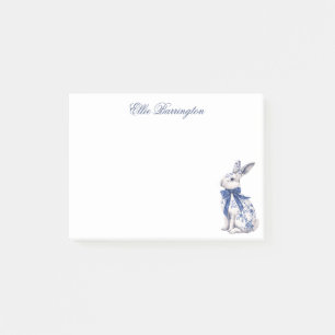 Bloco De Notas Coelho Coelho Azul e Chinoiserie Branca