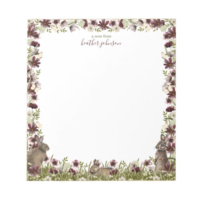 Bloco de Notas Coelho da Primavera Hearthlight Not (Frente)