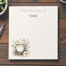 Bloco De Notas Coffee and Floral