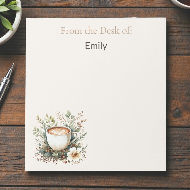 Bloco De Notas Coffee and Floral (Criador carregado)