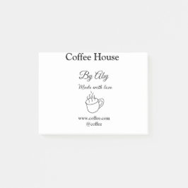Bloco De Notas Coffee house made with love add text website socia