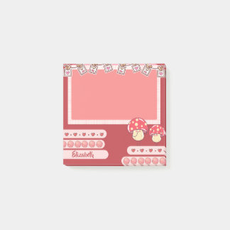 Bloco De Notas Cogumelo Vermelho Cento Personalizado