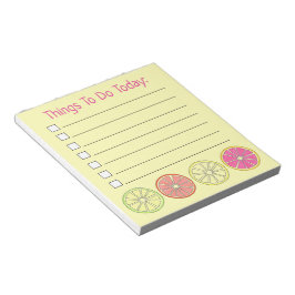 Bloco De Notas Coisas A Fazer Hoje Em Dia Fruta De Citros Fatias 