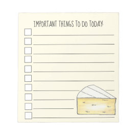 Bloco De Notas Coisas A Fazer Lista De Queijos Bris Cuisine Franc