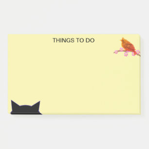 Bloco De Notas Coisas a Fazer Pássaro & Gato