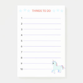 Bloco De Notas Coisas A Fazer & Unicorn