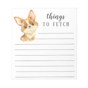 Bloco De Notas Coisas Corgi a Buscar