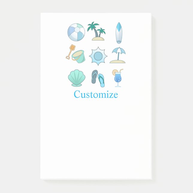 Bloco De Notas Coisas da vida na praia Thunder_Cove (Frente)