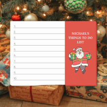 Coisas de Natal do Papai Noel Nome Personalizado