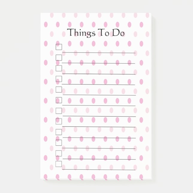 Bloco De Notas Coisas De Poka Rosa A Fazer (Frente)