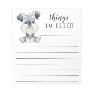 Bloco De Notas Coisas de Schnauzer para Buscar