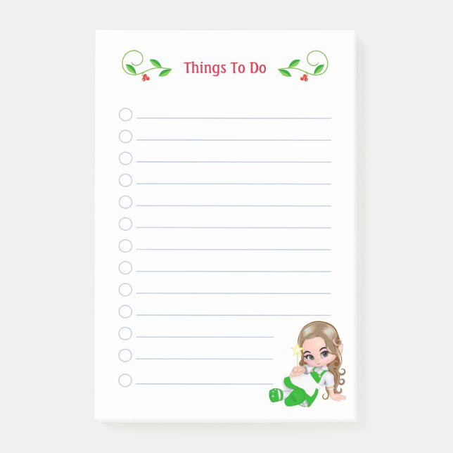 Bloco De Notas Coisas Fofas de Natal para Fazer Notas Adhesivas d (Frente)