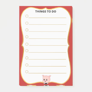 Bloco De Notas Coisas Fofas de Porco para Fazer Linha
