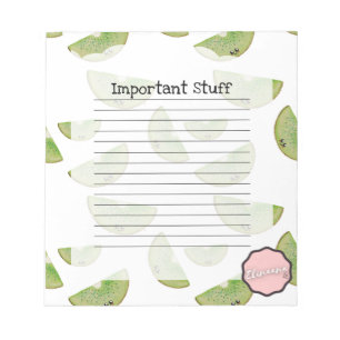 Bloco De Notas Coisas importantes, Kawaii Kiwi