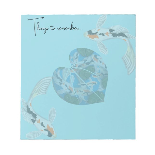 Bloco De Notas coisas koi para lembrar (Frente)