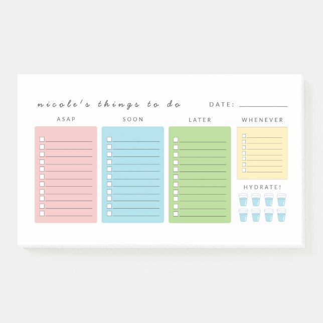 Bloco De Notas Coisas modernas simples a fazer (Frente)