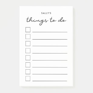 Bloco De Notas Coisas para fazer a lista