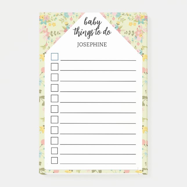 Bloco De Notas Coisas personalizadas amarelas rosa verde para faz (Frente)