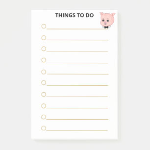 Bloco De Notas Coisas Personalizadas de Porco Fofo Para Fazer