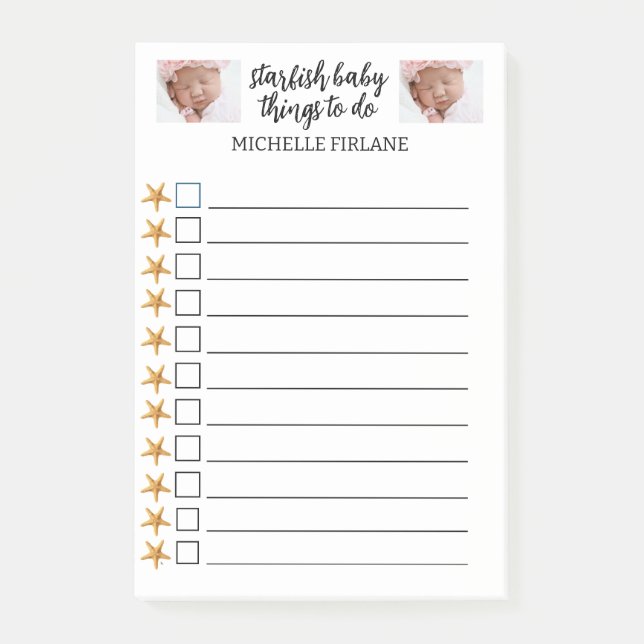 Bloco De Notas Coisas personalizadas para peixes-starda (Frente)