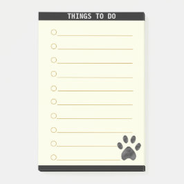 Bloco De Notas Coisas Personalizáveis Para Fazer & Pata Fofa