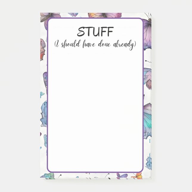 Bloco De Notas Coisas Que Eu Já Deveria Ter Feito (Frente)