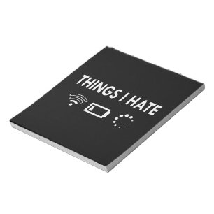 Bloco De Notas Coisas que odeio