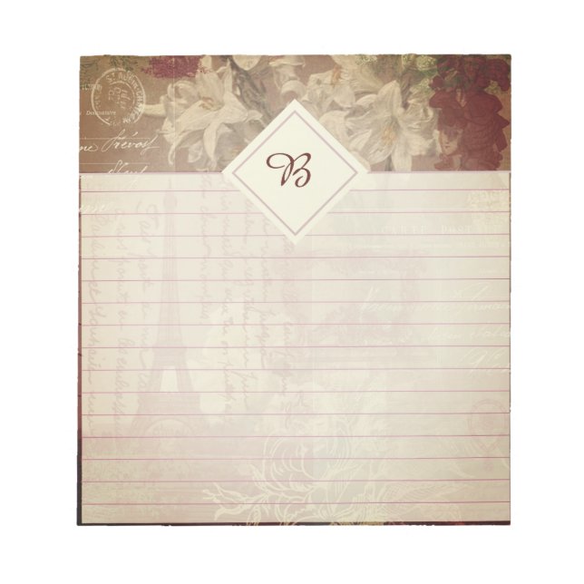 bloco de notas colagem Paris (Frente)